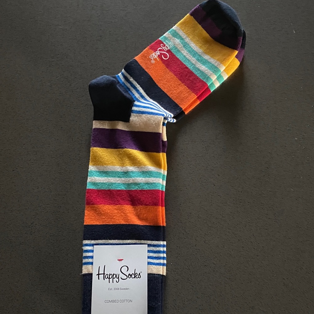 Happy Socks Vibrant Multicolor Striped Socks